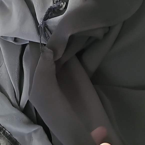 LOFT Dark Charcoal Grey Velvet Sleeveless Double V-neck Top size XXL - Picture 4 of 7